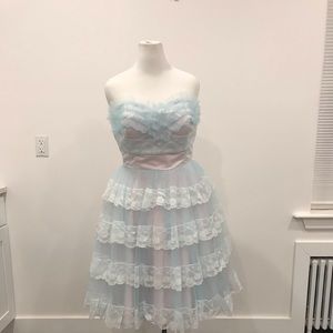 New Vintage Style Plus Sz Formal Prom Dress